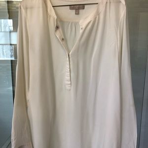 Banana Republic white silk blouse. Size L. No stains.